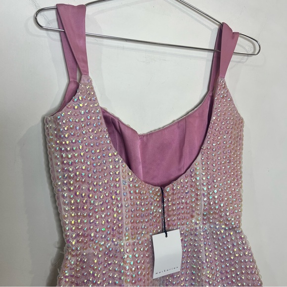 Markarian Ginevra Sequin pink midi Dress size 0 NEW! New with tags! - Picture 8 of 15